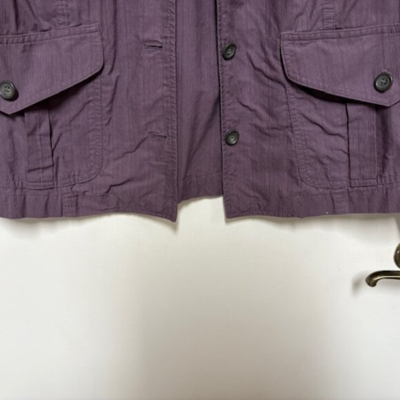 COLDWATER CREEK SHAPED WOMEN PURPLE BUTTON DOWN COTTON JACKET. SZ. W18 - Picture 3 of 5